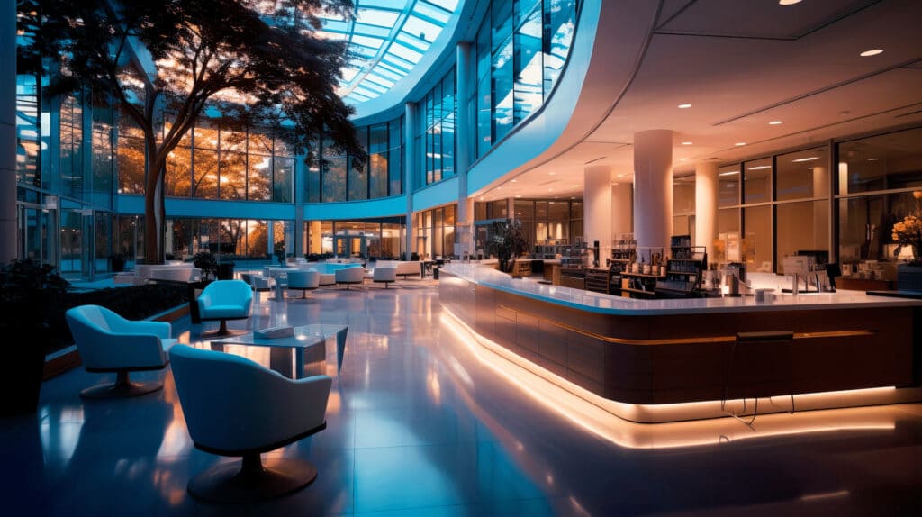 Ein Foto aus einer Hotellobby